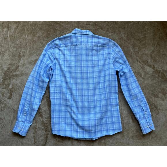 UNTUCKit Textured Long Sleeve Plaid Button Up Pinard Shirt Men’s Size Large - Picture 3 of 7